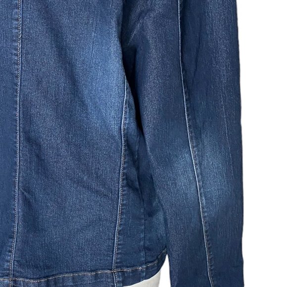 Democracy Denim Boho Trucker Western Military Faded Shirt Jacket Shacket-XL - Picture 12 of 16